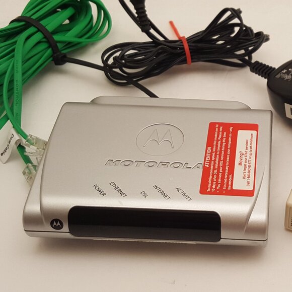 AT&T / MOTOROLA Netopia 2210-02 ADSL Single Port Ethernet Modem | MSTATEA | USED - Picture 1 of 14